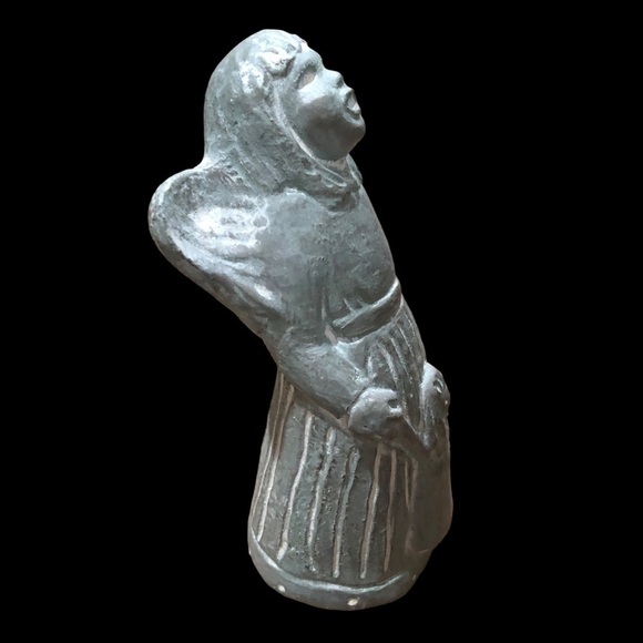 Isabel Bloom/Vintage/Cherub Girl w/ child/92/signed sculpture/ concrete figurine - Picture 2 of 9